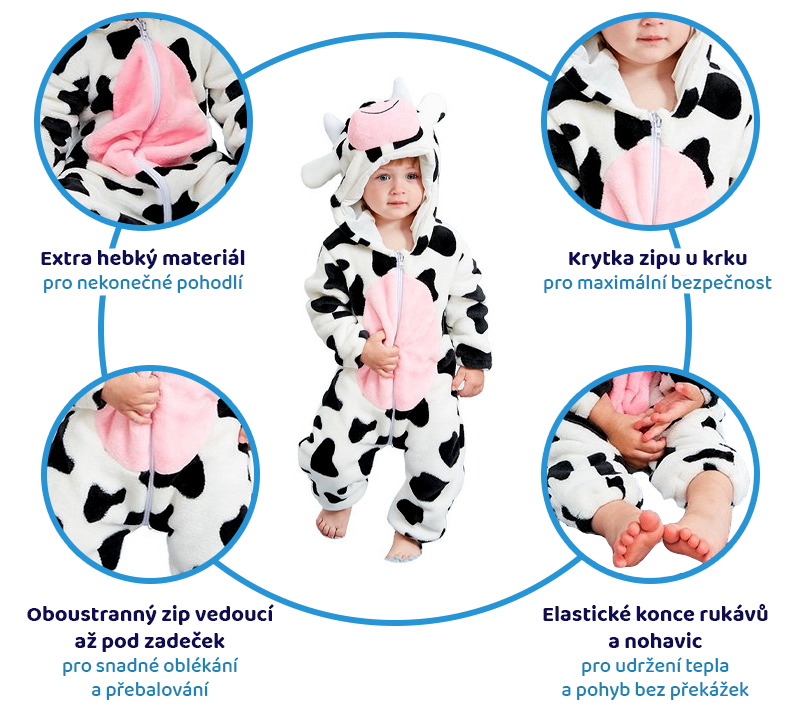 Overal pro miminka - kravička